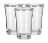 sourcing map 3pcs Shot Glasses 1.2oz Polystyrene Shot Glasses Ombre Multicolored Shot Glasses Bulk for Cocktail Round Shot Glasses Spirits Liquors, Transparent