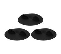sourcing map 3Pcs Silicone Cup Lids, 4.5 Inch Mug Cover Seal Cat Ear Silicone Cup Covers Reusable Anti-Dust Airtight Mug Lid for Hot and Cold Drinks Cup Glass Cup Coffee Cup, Black