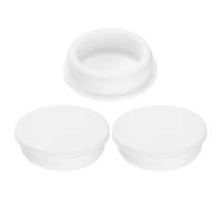 sourcing map 3Pcs Silicone Hole Plug, Waterproof Round Rubber Stoppers Bottle Seal Plugs Tube Pipe End Caps for 50mm/1.97" Hole for Bathtub Bottle, White