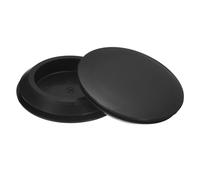 sourcing map 3Pcs Silicone Plugs, Rubber Round Snap in Locking Hole Plugs for 50mm Hole, Hole Stoppers Waterproof Hole Plug for Metal Tube, Furniture End Caps Inserts, Black