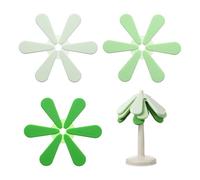 sourcing map 3Pcs Silicone Trivet Mat for Hot Dishes, Tree Shaped Trivet Set Heat Resistant for Hot Pots, Bowl, and Teapots (Light Green/Dark Green)