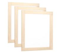 sourcing map 3pcs Silk Screen Printing Frame, 9.8x7.5 Inch Wood with 160 White Mesh for Screen Printing DIY Project