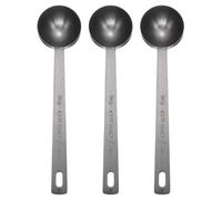 sourcing map 3pcs Single Measuring Spoon 1tbsp (3tsp, 15ml) Teaspoon/Tablespoon 304 Stainless Steel Single Tiny Square Bowl Measuring Spoon Long Handle Measure Scoop, Black