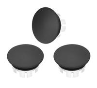 sourcing map 3pcs Sink Overflow Rings, Bathroom Kitchen Basin Trim Bath Sink Hole Round Head Double Layer Brass Overflow Drain Cover Insert in Hole (Black, White)