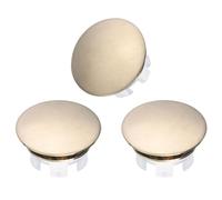 sourcing map 3pcs Sink Overflow Rings, Bathroom Kitchen Basin Trim Bath Sink Hole Round Head Double Layer Brass Overflow Drain Cover Insert in Hole (Gold Tone, White)