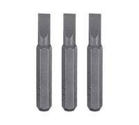 sourcing map 3pcs SL3.5 Slotted Screwdriver Bit 5/32" Hex Shank 28mm Length S2 Steel Magnetic Flat Head Hex Screw Driver Bits for Electric Manual Screwdrivers Precision Repair