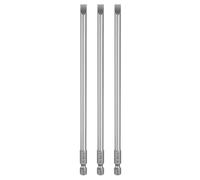 sourcing map 3pcs SL6 Slotted Screwdriver Bits 6mm Slotted Tip 1/4" Hex Shank 150mm (6") Long Magnetic Flat Head S2 Steel Screw Driver Drill Bits Industrial Power Screwdriver Bit