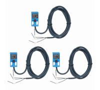 sourcing map 3Pcs SN04-N2 Inductive Proximity Sensor, DC 6-36V 300mA NPN NC Normally Close Detection Approach Proximity Switch Detector 4mm 3 Wire for Industrial Automation,Blue