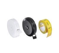 sourcing map 3pcs Soft Tape Measure Set 200cm/79" Retractable Measuring Ruler with 150cm/60" Multicolor Soft Ruler for Body Cloth Sewing, White Black