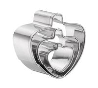 sourcing map 3Pcs Spade Cookie Cutters Set Assorted Sizes Stainless Steel Holiday Cookie Cutters Biscuit Mould for Pastry Fondant Cake Cookie