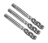 sourcing map 3pcs Spiral Flute Thread Taps 5/16-18 BSW H2 Machine Threading Tap Bit, Uncoated Screw Tapping Repair Tool, M35 Cobalt High-Speed Steel (M35 HSS-CO)