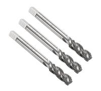sourcing map 3pcs Spiral Flute Thread Taps 5/16-24 UNF 2B Machine Threading Tap Bit, Uncoated Screw Tapping Repair Tool, M2 High-Speed Steel (HSS)