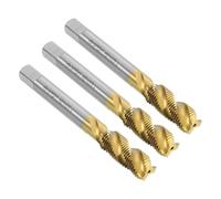 sourcing map 3pcs Spiral Flute Thread Taps, M10 x 1 H2 Screw Threading Tap, Titanium Coated 6542 High Speed Steel Machine Tapping Tools for Machinist Repair