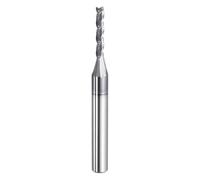 sourcing map 3pcs Spiral Router Bit 1/8" Cut Dia 3 Flutes Up Cut AITiN Coated End Mill Bits Milling Cutter for Wood Carving (1/4" Shank 3/4" Cut Length 2-1/2" Long 30 Degree Helix HRC44-46)