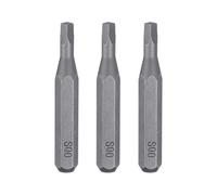 sourcing map 3pcs SQ0 Square Screwdriver Bit 5/32" Hex Shank 28mm Length S2 Steel Magnetic 4 Point Head Hex Screw Driver Bits for Electric Manual Screwdrivers Precision Repair