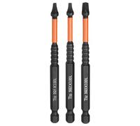 sourcing map 3pcs Square Head Screwdriver Bits 1/4" Hex Shank SQ1/SQ2/SQ3 Magnetic Head 4" Length S2 Steel Screw Driver Drill Bit for Repair Work Electric Screw Driver