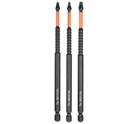 sourcing map 3pcs Square Head Screwdriver Bits 1/4" Hex Shank SQ1/SQ2/SQ3 Magnetic Head 6" Length S2 Steel Screw Driver Drill Bit for Repair Work Electric Screw Driver