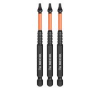 sourcing map 3pcs Square Head Screwdriver Bits 1/4" Hex Shank SQ2 Magnetic Head 4" Length S2 Steel Screw Driver Drill Bit for Repair Work Electric Screw Driver