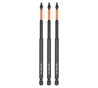 sourcing map 3pcs Square Head Screwdriver Bits 1/4" Hex Shank SQ2 Magnetic Head 6" Length S2 Steel Screw Driver Drill Bit for Repair Work Electric Screw Driver