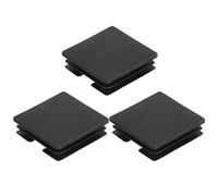 sourcing map 3Pcs Square Plastic Plug Insert, 2.95" x 2.95" Black Plastic Plugs End Cap Tube Cover for 60-72mm Inner Size Metal Pipe Post Furniture Chair Legs