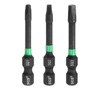sourcing map 3pcs Square Screwdriver Bit 50mm / 1.97" Length S2 Steel SQ1/SQ2/SQ3 Magnetic Screwdriver Drill Bits Power Tools with 1/4" Hex Shank for Electrician Mechanic Precision Repair
