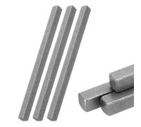 sourcing map 3Pcs Square Steel Key Stock, 3/8" x 3/8" x 6" 45# Cold-Drawn Square Steel Rod Precision Metal Bars for Keyways Mechanical Structural Support Industrial Machinery DIY Craft