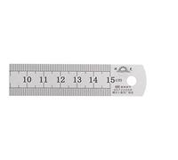 sourcing map 3pcs Stainless Steel Ruler 15cm/6" Length x 1/36" Thick x 3/4" Wide Inch and Metric Straight Edge Measuring Tools for Woodworking Painting Craft, Silver Tone
