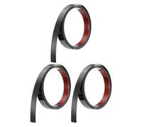 sourcing map 3pcs Stainless Steel Wall Molding Trim, 10Ft x 0.79 Inch, Peel and Stick Metal Trim, Self-Adhesive Mirror Trim for Wall Ceiling, Fireplace, Mirror Edging, Brushed Black