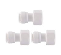 sourcing map 3pcs Straight 1/2 Inch BSP Female to 3/8 Inch Tube OD Quick Connect Water Tube Fitting Water Purifiers Fittings Hose Connector Filters Tubing Hose for RO Reverse Osmosis System