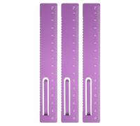 sourcing map 3pcs Straight Ruler 15cm Metric Metal Aluminum Alloy Measuring Bookmark Clip Ruler Scale Tool for Measure Study Reading Classroom Office, Rose