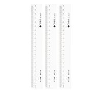 sourcing map 3pcs Straight Ruler 20cm Metric Clear Measuring Tool for Classrooms Home Office, Transparent