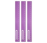sourcing map 3pcs Straight Ruler 20cm Metric Metal Aluminum Alloy Measuring Bookmark Clip Ruler Scale Tool for Measure Study Reading Classroom Office, Rose