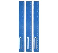 sourcing map 3pcs Straight Ruler 20cm Metric Metal Aluminum Alloy Measuring Bookmark Clip Rulers Scale Tool for Measure Study Reading Classroom Office, Blue