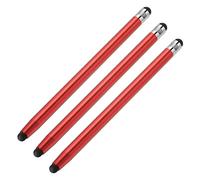 sourcing map 3pcs Stylus Pens for Touch Screens Dual Rubber Tips Capacitive Stylus Universal Tablet Pen Sensitivity Precision, Red