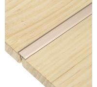 sourcing map 3Pcs T-Molding Transition Strips, 9m x 12mm (L x W) Aluminium Alloy Floor Flat Divider Strip Vinyl Flooring Edging Trim for Floor Gaps Doorways, Matte Light Brown