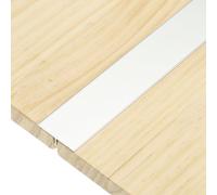 sourcing map 3Pcs T-Molding Transition Strips, 9m x 30mm (L x W) Aluminium Alloy Floor Flat Divider Strip Vinyl Flooring Edging Trim for Floor Gaps Doorways, Matte Silver