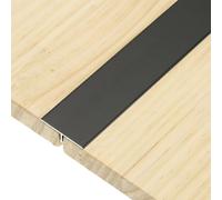 sourcing map 3Pcs T-Molding Transition Strips, 9m x 30mm (L x W) Aluminium Alloy Floor Flat Divider Strip Vinyl Flooring Edging Trim for Floor Gaps Doorways, Matte Black