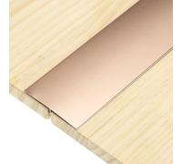 sourcing map 3Pcs T-Molding Transition Strips, 9m x 60mm (L x W) Aluminium Alloy Floor Flat Divider Strip Vinyl Flooring Edging Trim for Floor Gaps Doorways, Rose Gold