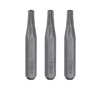 sourcing map 3pcs T10H Torx Screwdriver Bit 5/32" Hex Shank 28mm Length S2 Steel Magnetic Star 6 Point Head Hex Screw Driver Bits for Electric Manual Screwdrivers Precision Repair
