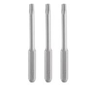 sourcing map 3pcs T10H Torx Screwdriver Bit 5/32" Hex Shank 45mm/1.77" Length Magnetic Star 6 Point Head S2 Steel Screw Driver Bit