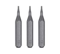 sourcing map 3pcs T2 Torx Screwdriver Bit 5/32" Hex Shank 28mm Length S2 Steel Magnetic Star 6 Point Head Hex Screw Driver Bits for Electric Manual Screwdrivers Precision Repair