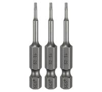 sourcing map 3pcs T6 Torx Head Screwdriver Bit 1/4" Hex Shank 2" (50mm) Long Magnetic No Hole Tip Tamper Proof 6 Point Star Screw Driver Drill Bits S2 Steel Industrial Power Screwdrivers