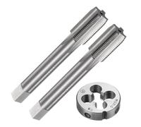 sourcing map 3pcs Tap and Die Set, Metric M12 x 1 Thread Taps & Round Die, Tapping Threading Tool Tap & Die Kit for Nut Screw Bolt Thread Repair