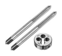 sourcing map 3pcs Tap and Die Set, Metric M5 x 0.8 Thread Taps & Round Die, Tapping Threading Tool Tap & Die Kit for Nut Screw Bolt Thread Repair