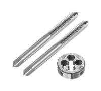 sourcing map 3pcs Tap and Die Set, Metric M6 x 0.75 Thread Taps & Round Die, Tapping Threading Tool Tap & Die Kit for Nut Screw Bolt Thread Repair