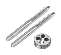 sourcing map 3pcs Tap and Die Set, Metric M6 x 1 Thread Taps & Round Die, Tapping Threading Tool Tap & Die Kit for Nut Screw Bolt Thread Repair