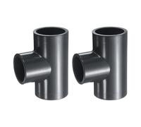 sourcing map 3pcs Tee PVC Fitting 1-1/2 x 1-1/4" 3 Way Connector Furniture Build Grade Pipe Coupling Elbow Fittings for Sewer Plumbing Drain Pipe Water Supplies Build Garden