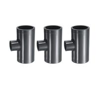 sourcing map 3pcs Tee PVC Fitting 1-1/2 x 3/4 3 Way Connector Furniture Build Grade Pipe Coupling Elbow Fittings for Sewer Plumbing Drain Pipe Water Supplies Build Garden
