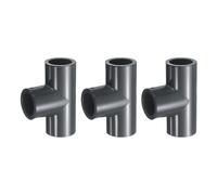 sourcing map 3pcs Tee PVC Fitting 1/2" 3 Way Connector Furniture Build Grade Pipe Coupling Elbow Fittings for Sewer Plumbing Drain Pipe Water Supplies Build Garden