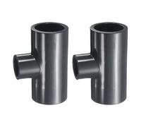 sourcing map 3pcs Tee PVC Fitting 1 x 1/2" 3 Way Connector Furniture Build Grade Pipe Coupling Elbow Fittings for Sewer Plumbing Drain Pipe Water Supplies Build Garden
